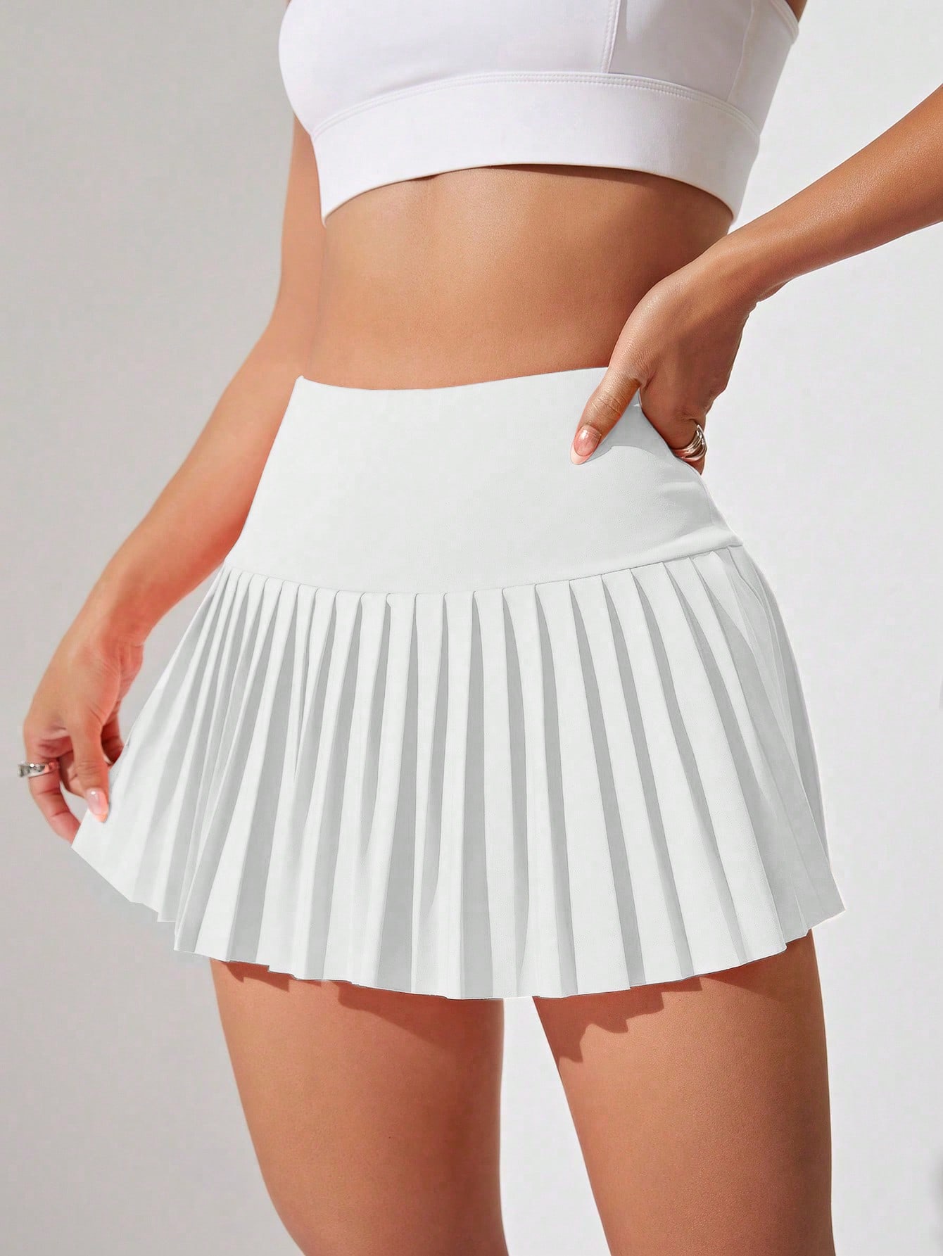 Milumia Women's Golf Skirt High Waist Pleated Mini Tennis Skirt Athletic Skort with Pocket